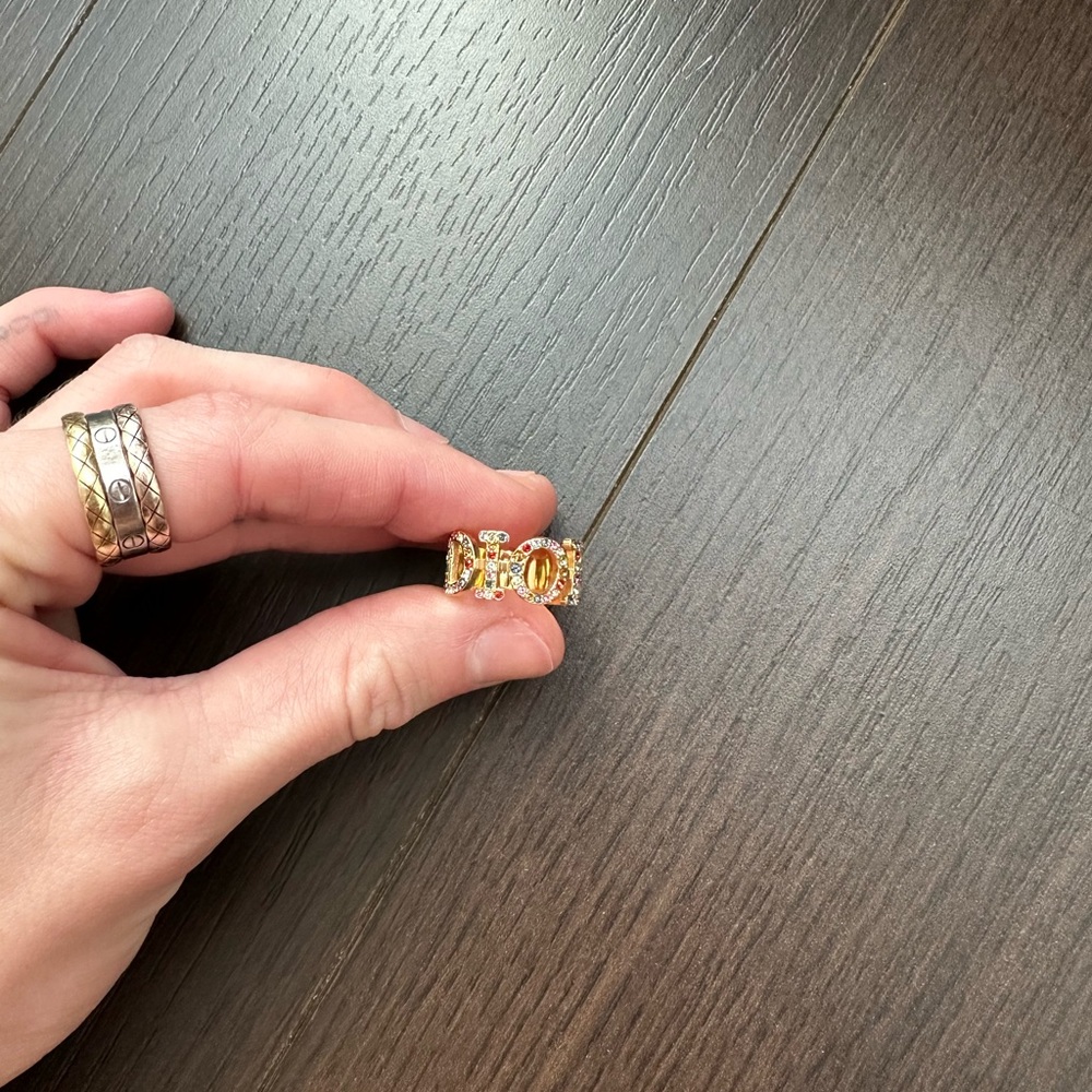 Dior Gold Ornate Rings